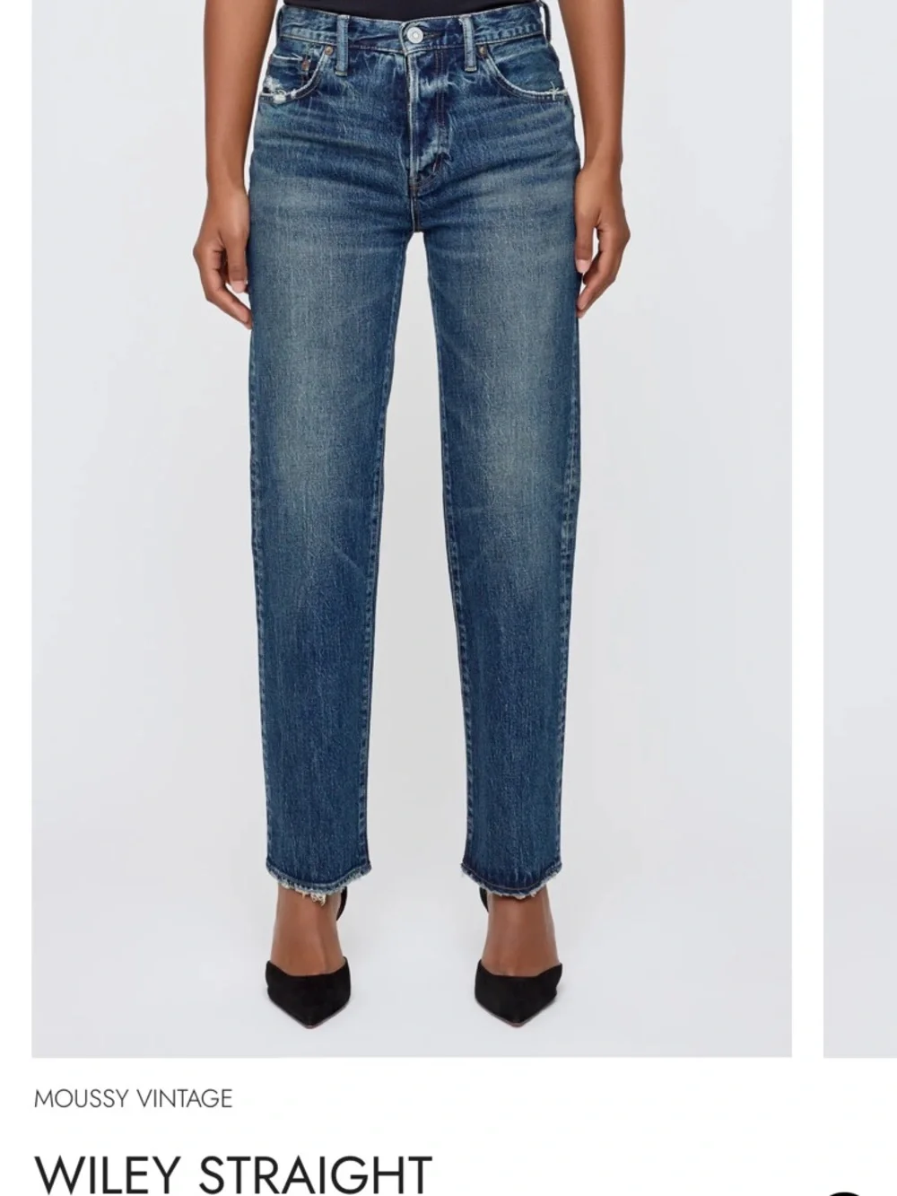 Moussy Men's Dark Indigo Straight Jeans